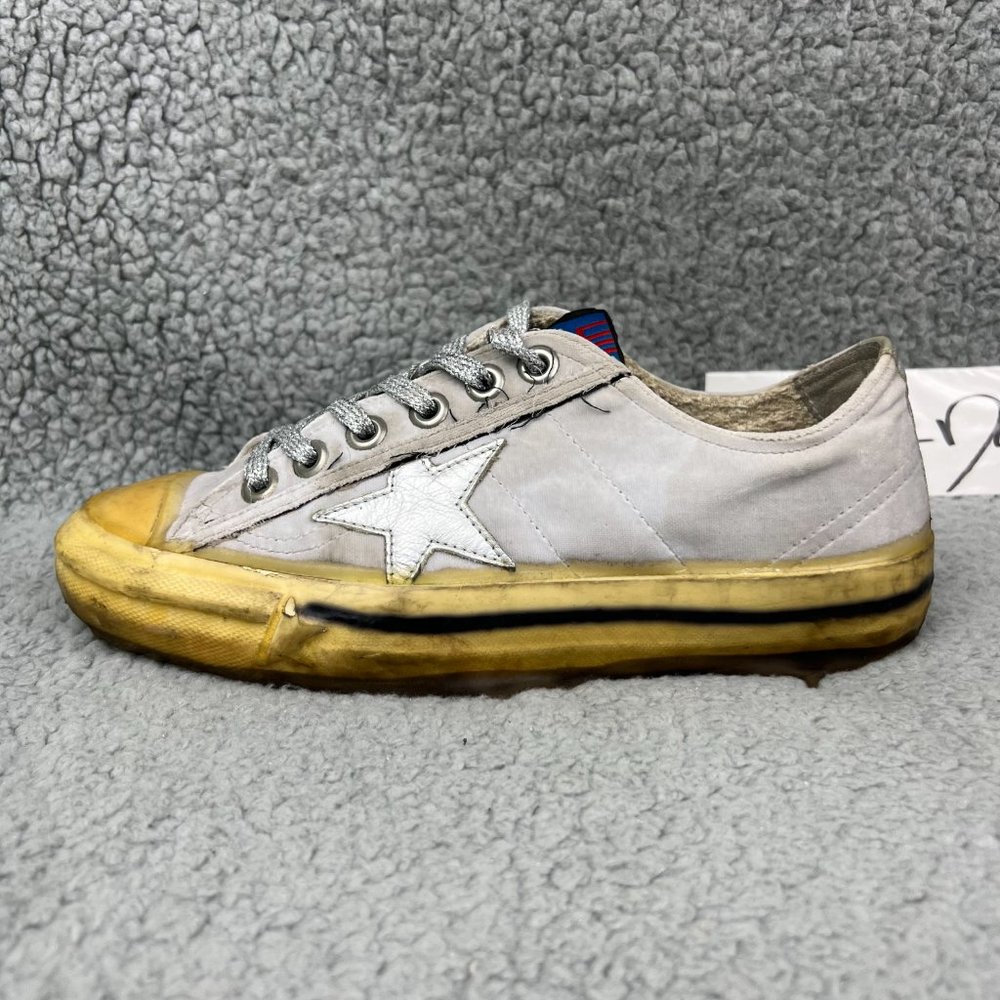 Golden Goose Womens 7 37 Shoes Grey Silver Velvet V Star 2 VSTAR2 Low Sneakers 4 - Picture 2 of 14